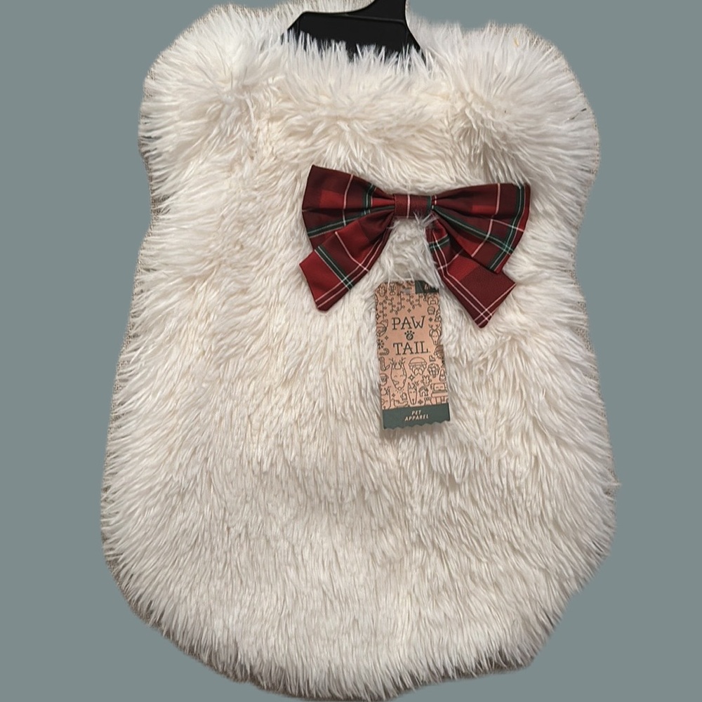 Holiday Dog fluffy coat/sweater/ shawl. I have a Large and 2 medium. New W/ tags